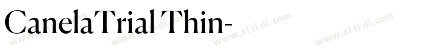 CanelaTrial Thin字体转换